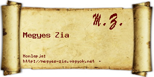 Megyes Zia névjegykártya